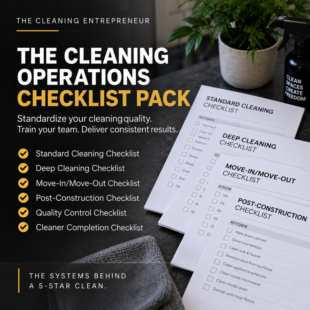 The Cleaning Operations Checklist Pack